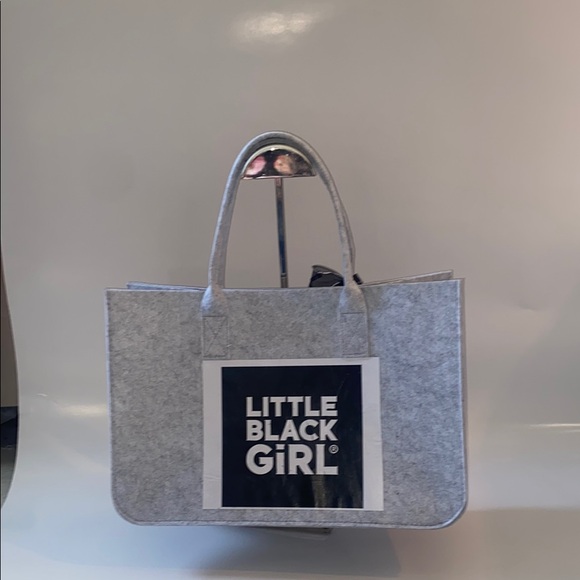 Gray Tote Bag with Artistic Print - Picture 2 of 5